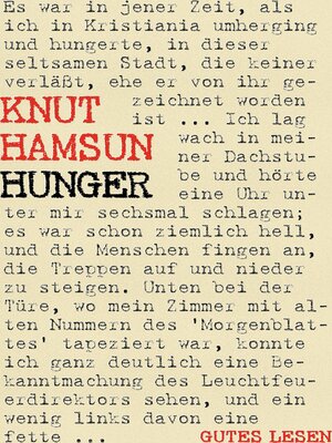 cover image of Hunger